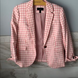 J.Crew Linen Gingham blazer